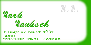 mark mauksch business card